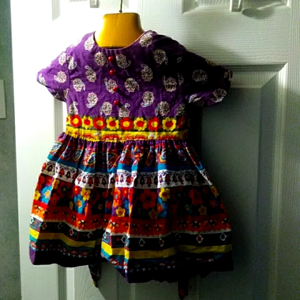 Vintage baby toddler dress fabulous colors